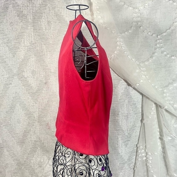 Y2K Cache red animal print zip up vest size M - Picture 2 of 9